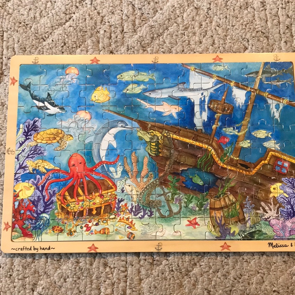 Mellissa and Doug wooden puzzle, ocean scene